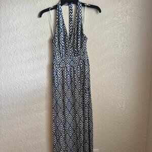 Tart Geometric V Neck Maxi Dress